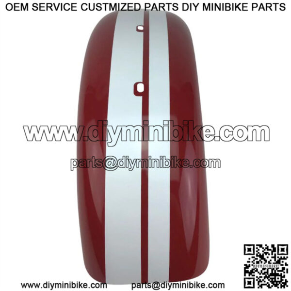 Red Racing Stripe Front Fender for Coleman CT200U Mini Bike