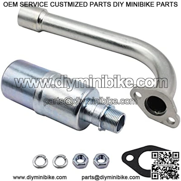 Exhaust Pipe Header w/ Muffler Fits MiniBike CT200U & CT200EX BT RB 212cc - Image 2