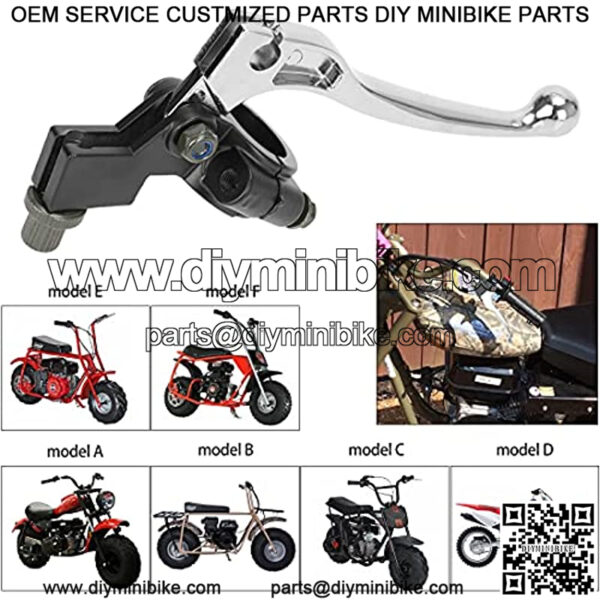 Left Brake Handle Clutch Lever Perch for 98cc 196cc 6.5HP 5.5hp CT200U BT200X Trail 200 CC100X CT100U Baja Mini Bike Motorsports SSR125 CRF XR 70 80 XR200 Yamaha Pit Dirt Bike - Image 4