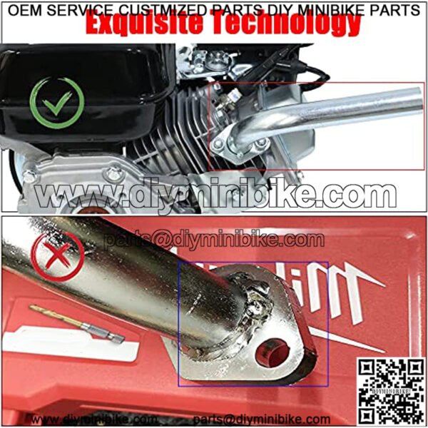 Upgrade Header Exhaust Pipe Jet Kit for Non Hemi Predator 212cc 196cc 6.5hp XP7HPE GX160 GX200 Baja Warrior mb200 Ct200u BT200x KT196 Ct200u-ex RB200 Go Kart Engine Mini Bike Performance Parts - Image 5