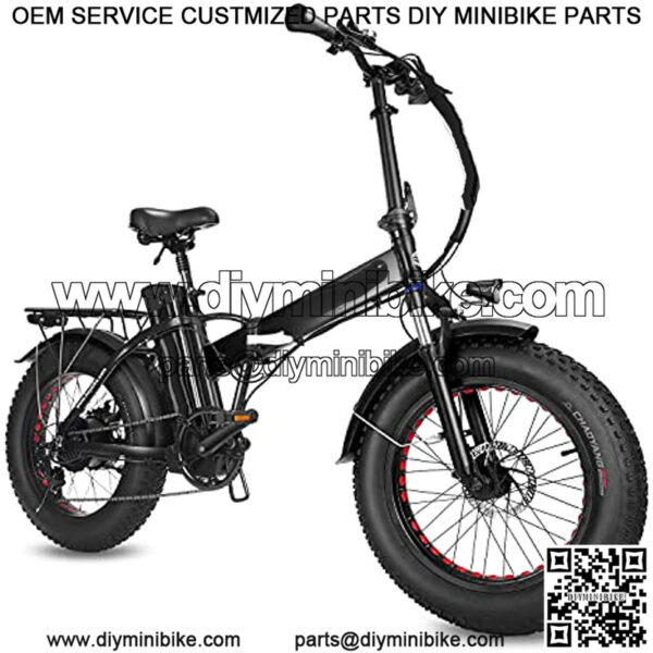 Mars Electric Bike Foldable 20" x 4.0 Fat Tire Electric Bicycle with 500W Motor, 48V 12.5AH Removable Battery, Shimano 7-Speed and Dual Shock Absorber for Adults2