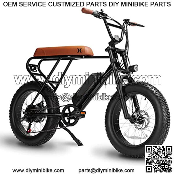 Mini Swell Electric Bike, 4-Inch Wide Tires, Shimano 6-Speed E-Bike, Black