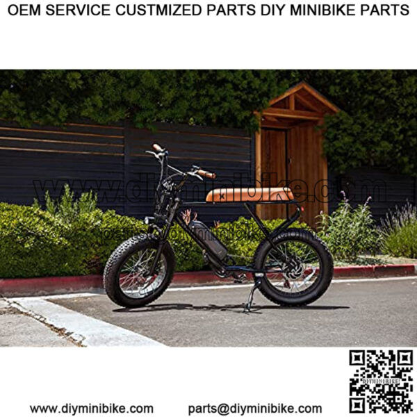 Mini Swell Electric Bike, 4-Inch Wide Tires, Shimano 6-Speed E-Bike, Black - Image 2