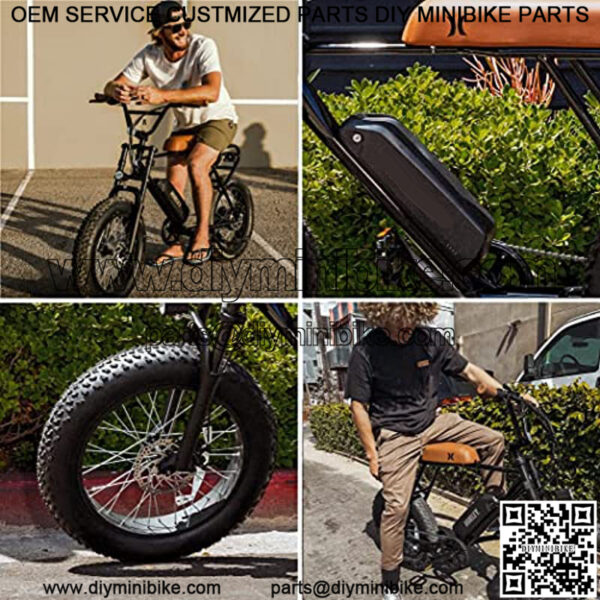 Mini Swell Electric Bike, 4-Inch Wide Tires, Shimano 6-Speed E-Bike, Black - Image 3