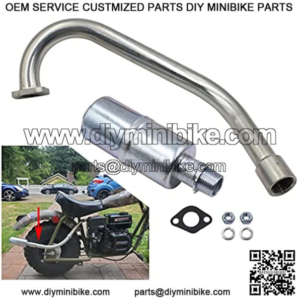 Exhaust With Muffler for CT200U-EX Camo 196cc/6.5HP Gas mini bike (OT00710-2)