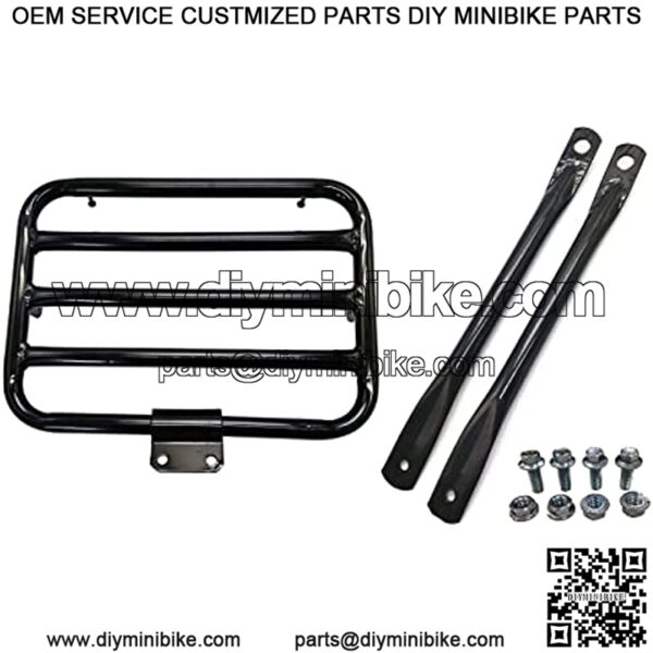 Rear Rack Assembly with Support Draw Bar Set, Bolts and Nuts for The Powersports CT200U 196cc Mini Bike