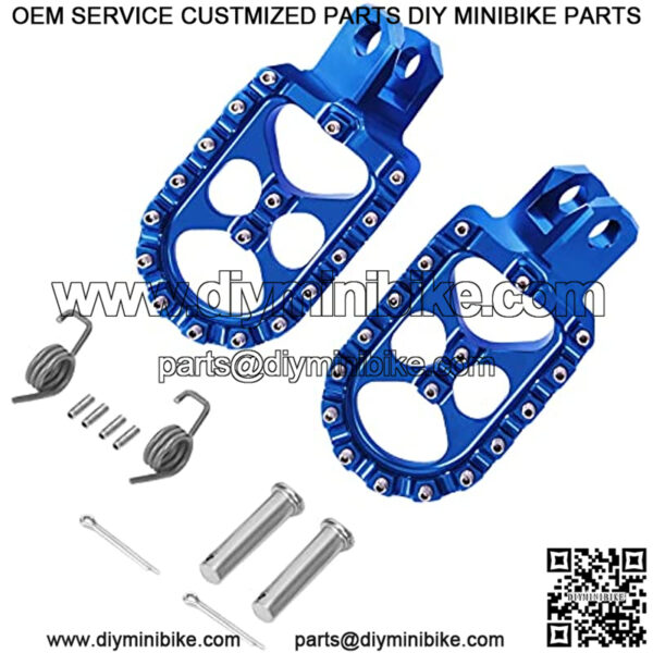 Foot Peg Footpegs Foot Rest Compatible with RM125 RM250 RM250Z RMX250 DR-Z400 DR-Z400E DR-Z400S DR-Z400SM KLX400R Blue