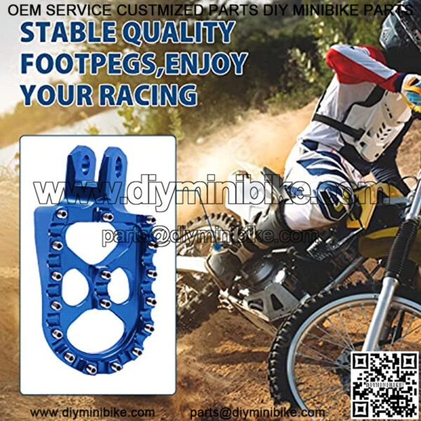 Foot Peg Footpegs Foot Rest Compatible with RM125 RM250 RM250Z RMX250 DR-Z400 DR-Z400E DR-Z400S DR-Z400SM KLX400R Blue - Image 5