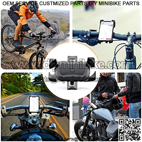 Motorcycle Phone Mount - with Easy and Automatic Mechanism for Catching The Phone, Phone Holder for Bike, Mountain Bike, Dirt Bike, ATV and More, Adjustable in All Directions 360 ?C Grey Black - Image 5