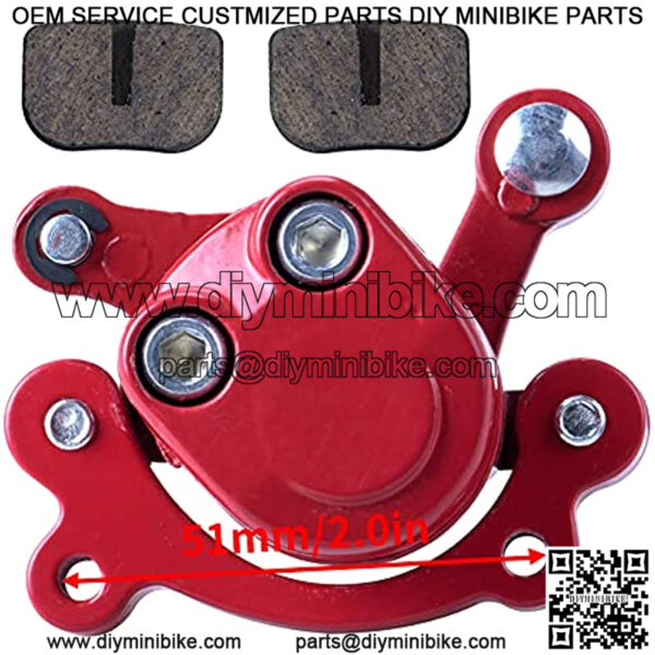 Rear Disc Brake Caliper with Brake Pads Compatible with Predator 212 Moto MM-B80 80CC 2.5HP MM-B105 MBX10 MBX11 MBX12 Mini Dirt Bike Classic 47cc 49cc Pocket Bike Stand Up Goped Scooter - Image 5