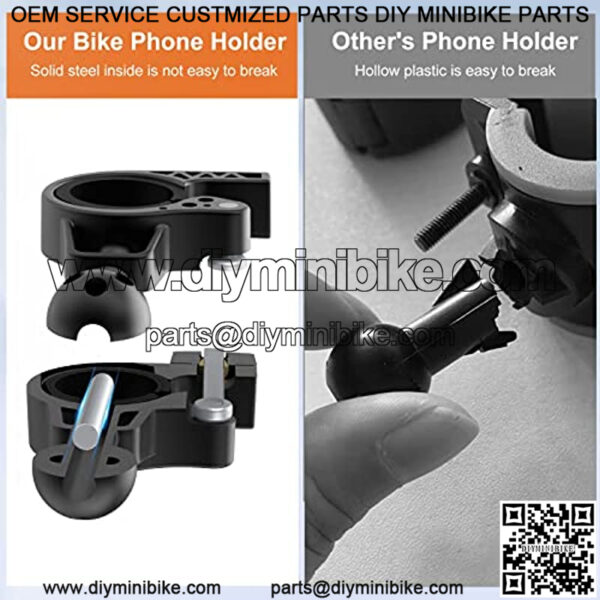 One-Push Bike Phone Mount,15s Quickly Install,1 Second Automatically Lock & Release, High-Speed Secure Switch, Shockproof & Sturdy, Widely Compatible for 4.5"-7" Phone (Not Suitable for Motorcycles) - Image 4