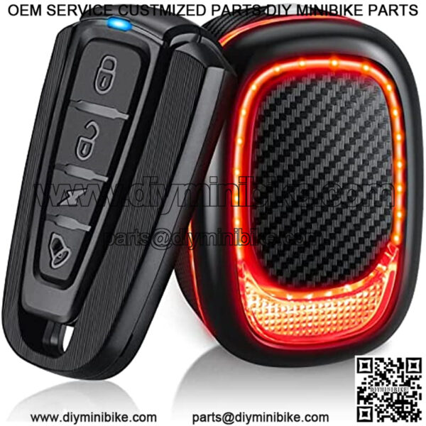 Smart Bike Tail Lights with 115dB Bike Alarm,USB Rechargeable Automatic Brake Sensing Rear Lights for Night Riding 4 Lights Modes IPX5 Waterproof Bike Hron Volume Sensitive Adjustable