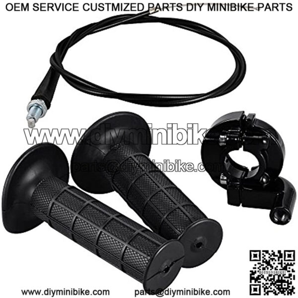 Throttle Handle Grips and Grip Cable for Mini Baja Mb165 Mb200 5.5 6.5hp 196 200cc Doodlebug Bike 50 inch - Image 2