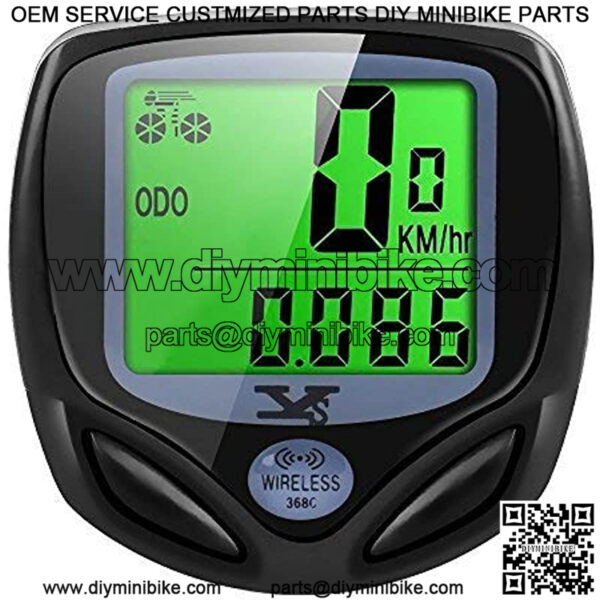 Bicycle Speedometer and Odometer Wireless Waterproof Cycle Bike Computer with LCD Display & Multi-Functions