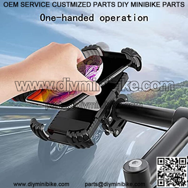 Bike Phone Holder Motorcycle Phone Mount Motorcycle Handlebar Cell Phone Clamp Phone Clip for 4.7" - 6.8" Cellphone - Image 2