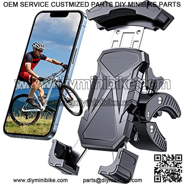 Universial Phone Holder for Bike, [Bicycle & Motorcycle Handlebars Friendly] Motorcycle Phone Holder,Bike Phone Mount Compatible with iPhone 13 13 Mini 13 Pro Max 12 Samsung Galaxy S21 Note20 and More