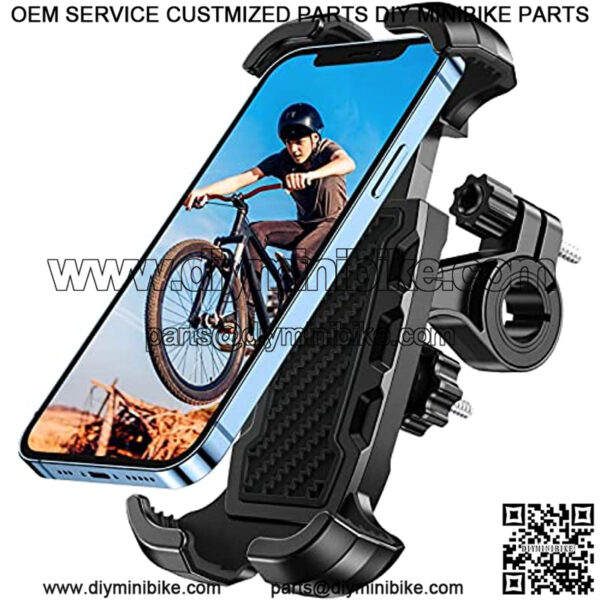 Motorcycle Phone Mount, Upgrade [Never Fall Off] [0 Shake] [3s Put & Take] Rotatable Bike Phone Mount, Scooter Bicycle Phone Holder Compatible with iPhone 13 Pro Max/12, Galaxy S20, 4.7-6.8"