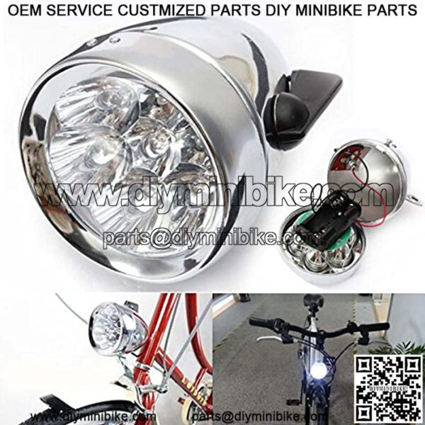 Vintage Retro Bicycle Bike Front Light Lamp 7 LED Fixie Headlight with Bracket