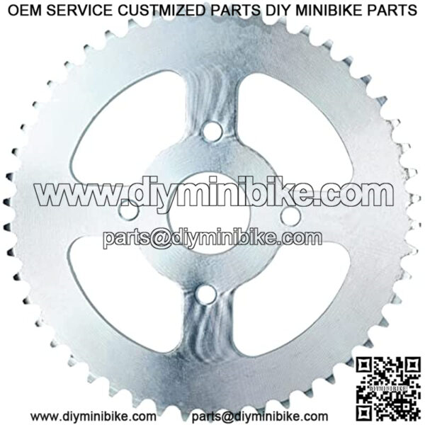 420 Chain 50T Tooth 40mm Rear Drive Wheel Sprocket for BT200X CT200U Trail 200 CT200U-EX Baja Warrior Heat Massimo MB165 MB200 196cc 5.5 6.5hp Powersports Mini Bike Silver Parts - Image 4