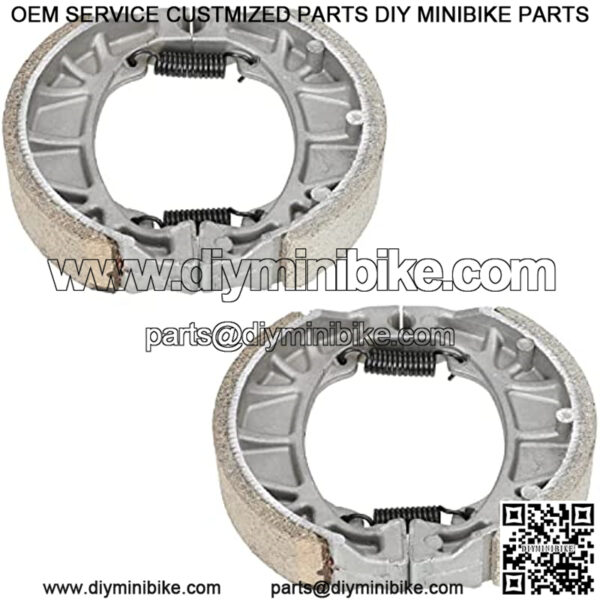 CG125 105mm Drum Brake Shoes Pads for 6.5hp 196cc Baja MB165 MB200 BT200X CT200U CT200U-EX Massimo Motorsports Mini Bike CRF70 TaoTao GY6 49cc 50cc Scooter Moped ATV 2 Pack