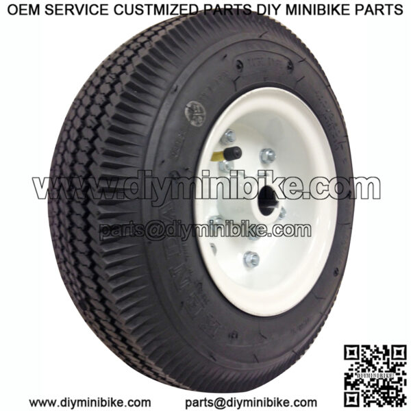 4.10/3.50 Sawtooth Tire with Split Rim (1" Bore) - Rear