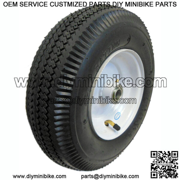 4.10/3.50-6 Sawtooth Tire with Rim (3/4" Bearing)