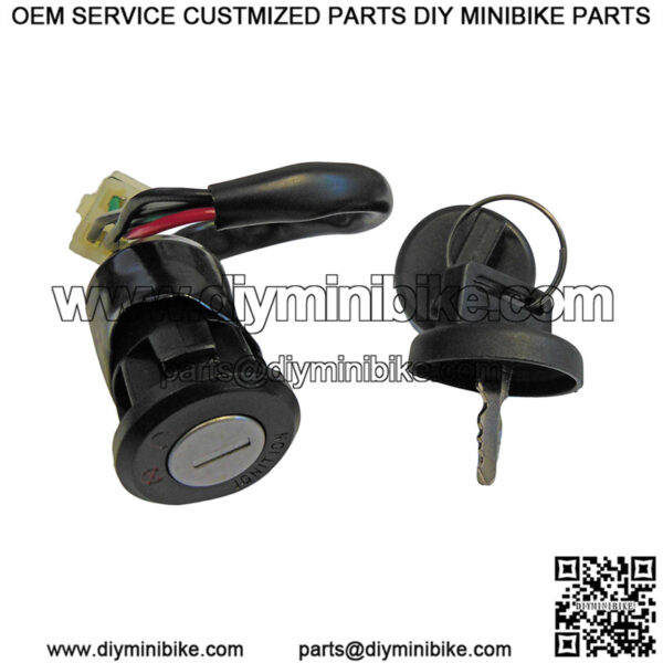 4-Wire Ignition Key Switch for Go-Karts or ATVs