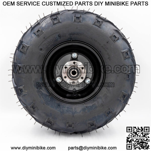 Minibike 6" Rear Mag Wheel Assembly, 145x70-6 V Tread