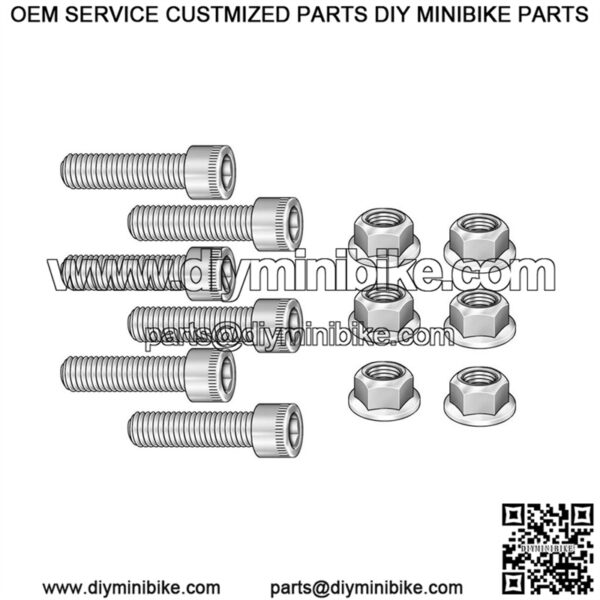 Sprocket Hub Bolt Kit - 1/4-28 x 3/4" Socket Head Cap Screw with Nuts