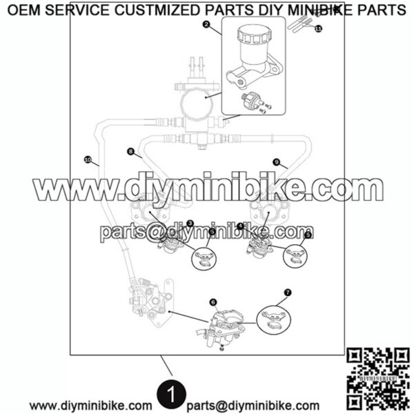 Trailmaster 150 XRX - Brake Assembly Parts Breakdown