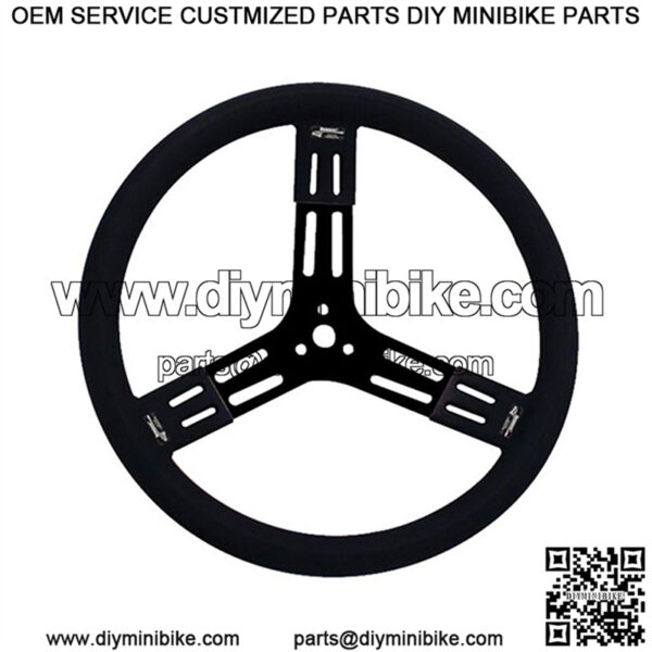 15" Kart Steering Wheel - Black