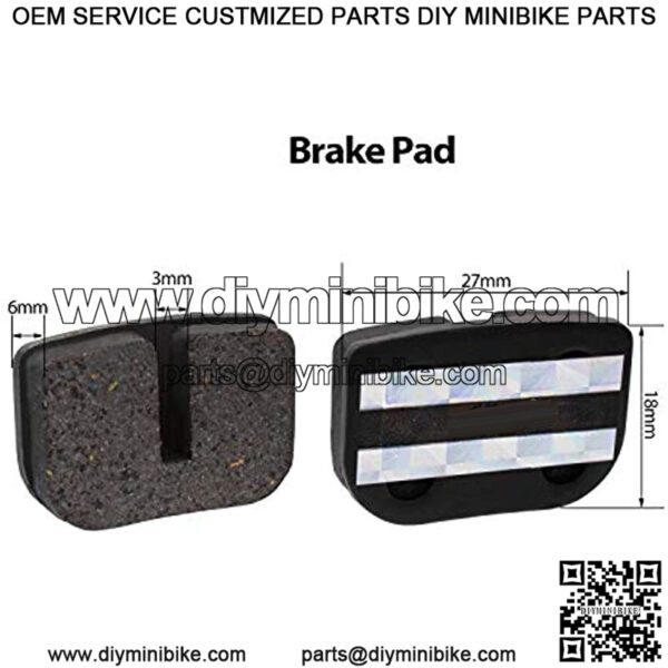 1PZ DP2-001 Brake Pads for MOTOVOX MBX10 79CC MINI BIKE REAR BRAKE PADS MBX-10 PARTS NEW (2 Pack) - Image 3