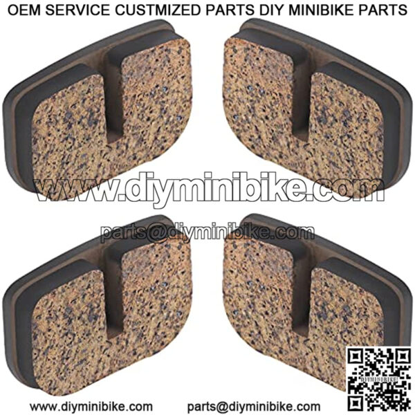 Bicycle Semi-Metallic Disc Brake Pads Compatible with Motovox MBX10 MBX11 MBX-10 79cc Moto MM-BB80 Baja Racer Dirt Bug Motorsports Doodle Bug Ct100u Mini bike rear brake pad parts (2 Pack) - Image 2