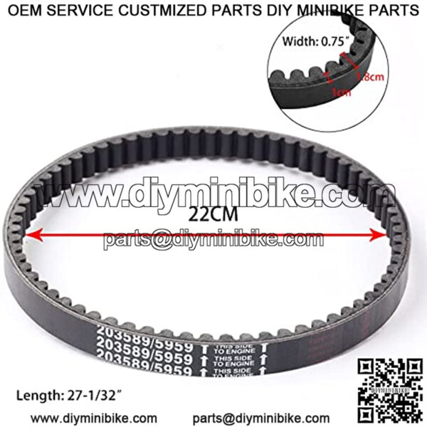 3pcs 30 Series Go Kart Drive Belt Replaces Manco 5959 / Comet 203589 - Image 3