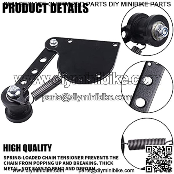 Spring Loaded Chain Tensioner fit for 49cc 66cc 80cc Engine Motorized Bike 2 Stroke Engine (Black) - Image 3