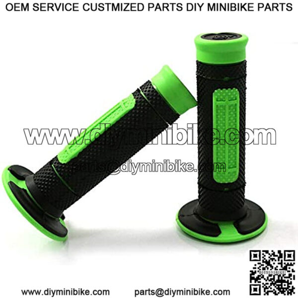 7/8" Hand Grips Throttle Bar Grips for Motorcycle ATV Dirt Pit Bike Motocross Handlebar Grip for Kawasaki KX65 KX85 KX125 KX250 KX250F (Green)