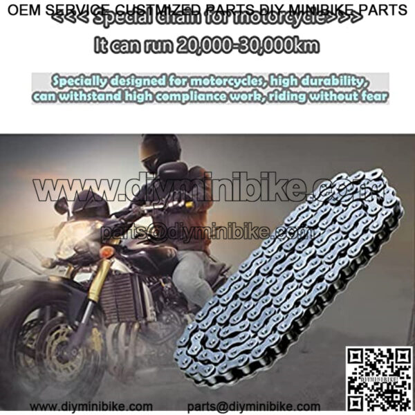 Drive Chain for Coleman CT100U 98cc 100cc 3HP Mini Trail Bike Part??MBX10 MBX11 2.8HP 97cc Doodlebug DB30 Baja Racer Mini Bike Parts - Image 2