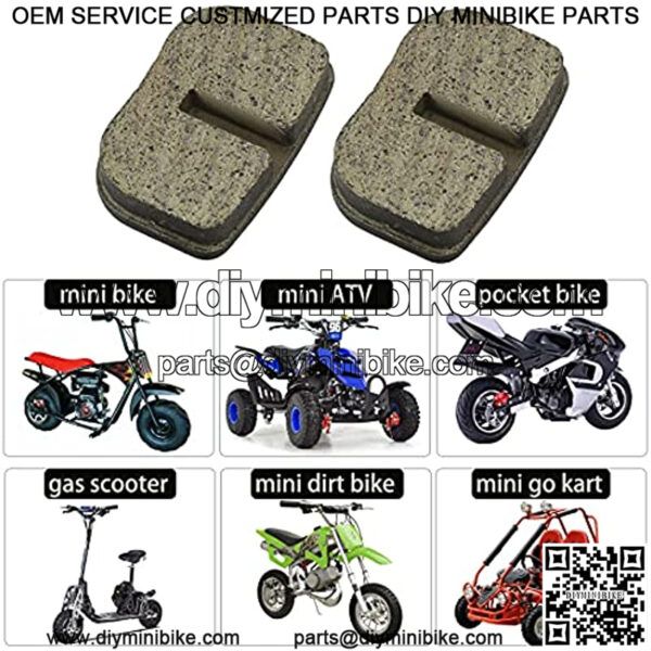 Disc Brake Pads for 97cc 2.8HP Motovox MBX10 MBX11 MM-B80 MM-B105 Coleman CT100U CC100X Sk100 Baja Doodle Bug DB30 DN65 Hensim Blitz Dirt Bug Racer MVS10 Electric Razor MX500 Trail Mini Bike - Image 3