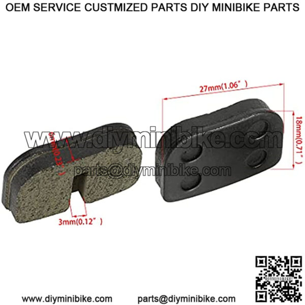 Disc Brake Pads for 97cc 2.8HP Motovox MBX10 MBX11 MM-B80 MM-B105 Coleman CT100U CC100X Sk100 Baja Doodle Bug DB30 DN65 Hensim Blitz Dirt Bug Racer MVS10 Electric Razor MX500 Trail Mini Bike - Image 4