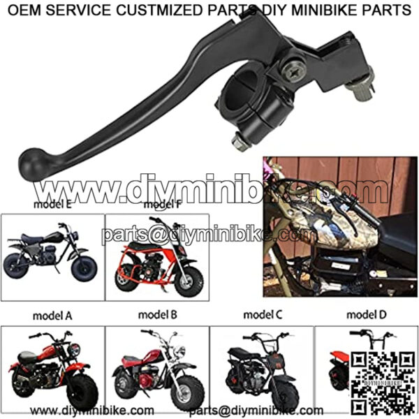 Left Brake Clutch handle Lever perch for 196cc 6.5HP Massimo MB200 Baja Heat Warrior MB165 MB200 Hensim TrailMaster Doodle Bug Blitz Dirt Bug 97cc DB30 Motovox MBX10 MBX11 Mini Bike Motorsports - Image 4