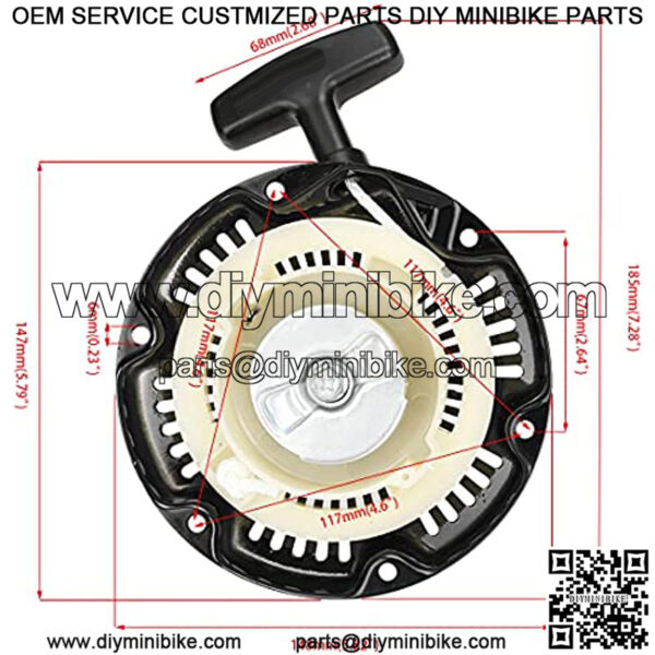 Pull Recoil Start for 97cc 2.8hp Motovox MBX10 X11 Doodle Bug DB30 Blitz Dirt Bug Racer MM-B80 Mini bike Go Kart GX100 - Image 4
