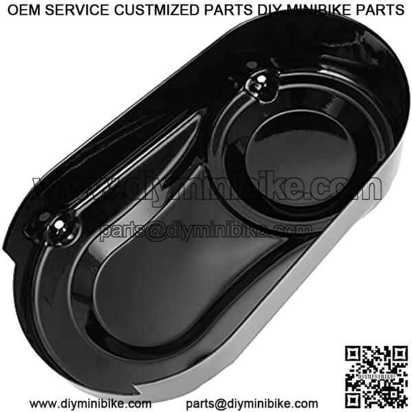 Steel Clutch Cover Guard for 196cc 6.5HP Massimo MB200 Baja Heat Warrior MB200 Mini Bike Motorsports Black - Image 2