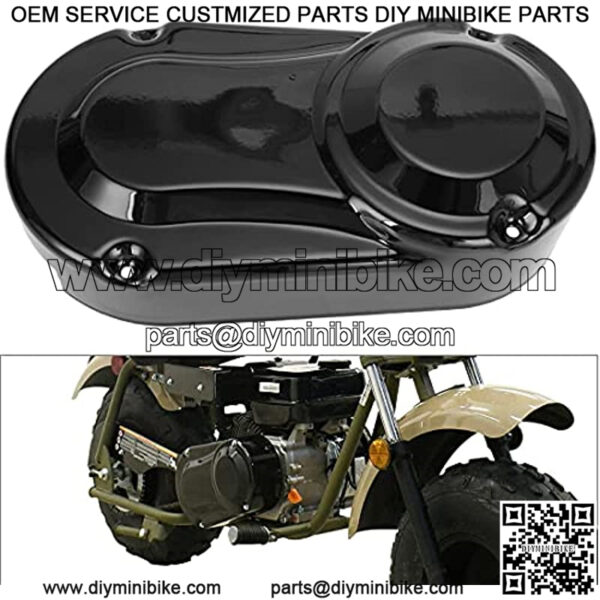 Steel Clutch Cover Guard for 196cc 6.5HP Massimo MB200 Baja Heat Warrior MB200 Mini Bike Motorsports Black - Image 3