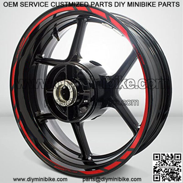 Gloss Red Motorcycle Rim Wheel Decal Accessory Sticker Compatible With MV Agusta Brutale