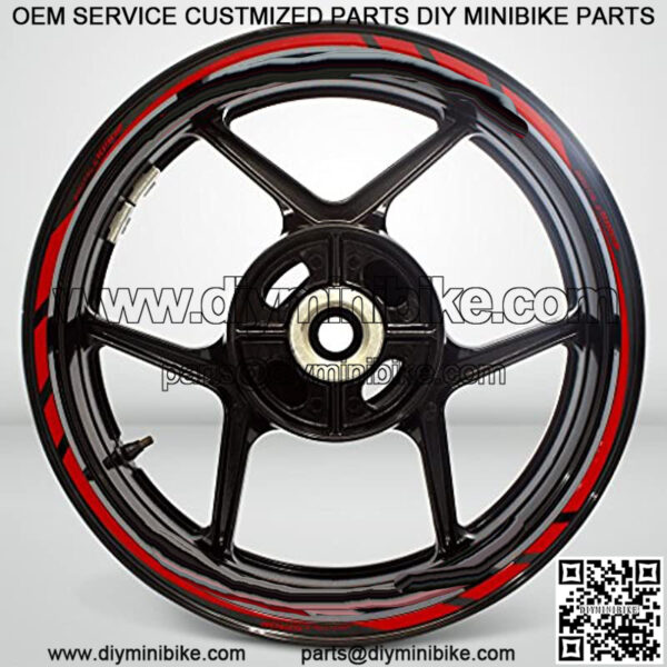 Gloss Red Motorcycle Rim Wheel Decal Accessory Sticker Compatible With MV Agusta Brutale - Image 2