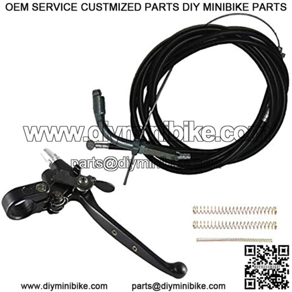 Left Clutch Lever W/ Lock Throttle & Clutch Cable Set Fits 49cc 60cc 66cc 80cc Motorized Bike