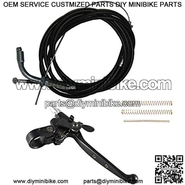 Left Clutch Lever W/ Lock Throttle & Clutch Cable Set Fits 49cc 60cc 66cc 80cc Motorized Bike - Image 2