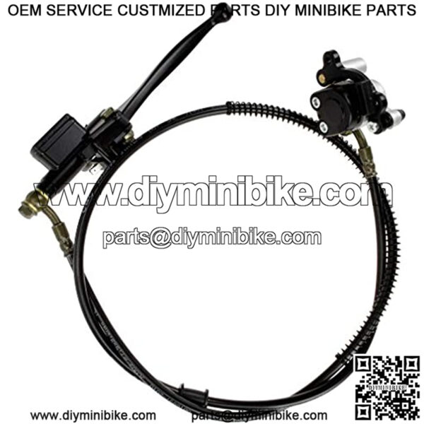 Upgraded Hydraulic Brake Master Cylinder Caliper With Brake Pad Assembly Hose Tube for 97cc 2.8HP Baja Doodlebug Dirtbug DB30 Mini Bike Mini Dirt Bike Mini Moto Parts - Image 2