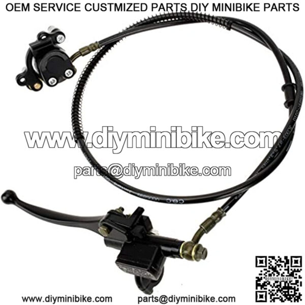 Upgraded Hydraulic Brake Master Cylinder Caliper With Brake Pad Assembly Hose Tube for 97cc 2.8HP Baja Doodlebug Dirtbug DB30 Mini Bike Mini Dirt Bike Mini Moto Parts - Image 3