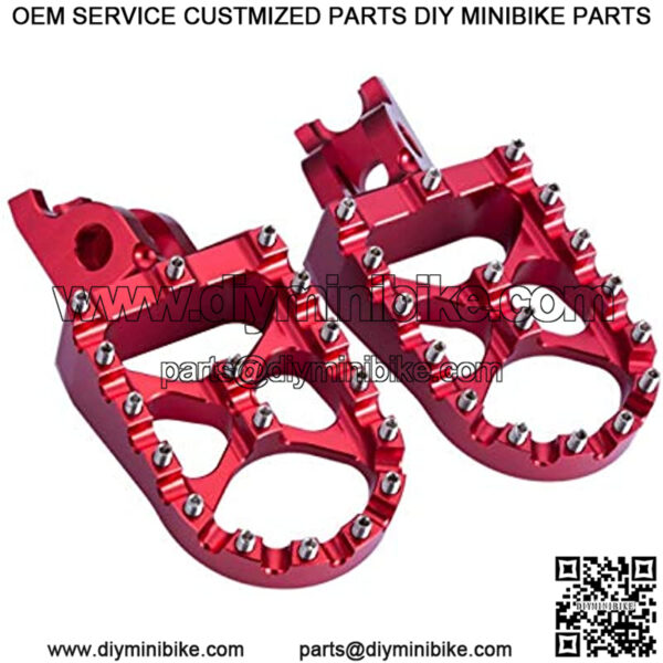 CWide Foot Pegs MX Compatible with CR125/250 02-07, CRF150R 07-19, CRF250R 04-19, CRF250X 04-19, CRF450R 02-19, CRF450RX 17-19, CRF450X 05-19 CRF250L/M 12-18, CRF250RALLY 17-18,Red